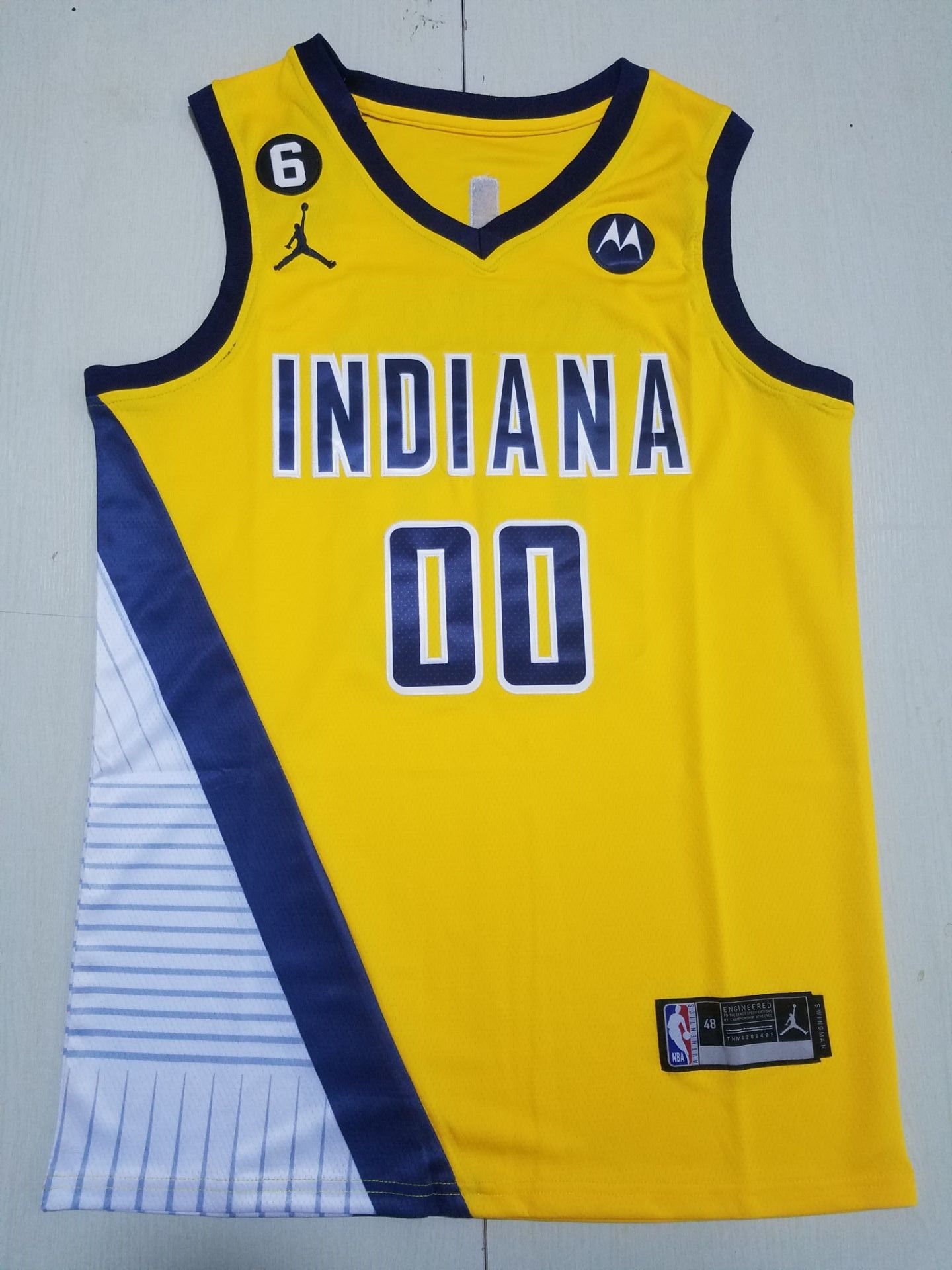 Men Indiana Pacers Jordan Brand Custom Yellow 2022 NBA Jersey->golden state warriors->NBA Jersey